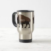 Mug De Voyage Illustration de bison (Devant gauche)