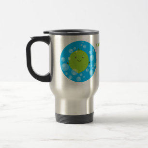 Mug De Voyage Illustration de bulles de chaux vert mou