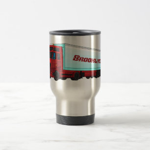 Mug De Voyage Illustration de camion à remorque rouge
