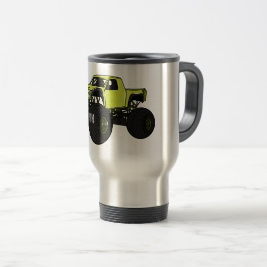 Mug De Voyage Illustration de camion monstre (Devant droit)