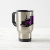 Mug De Voyage Illustration de camion semi-remorque (Devant gauche)