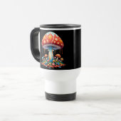 Mug De Voyage Illustration de champignon psychédélique (Devant gauche)