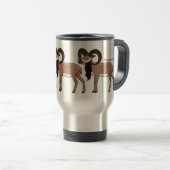 Mug De Voyage Illustration de chèvre de Mouflon (Devant droit)