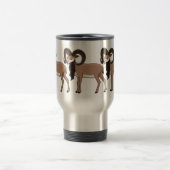 Mug De Voyage Illustration de chèvre de Mouflon (Centre)