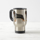 Mug De Voyage Illustration de chien Rottweiler (Devant gauche)