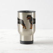 Mug De Voyage Illustration de chien Rottweiler (Centre)