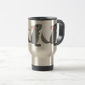 Mug De Voyage Illustration de chinchilla gris mignon (Devant droit)