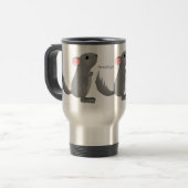 Mug De Voyage Illustration de chinchilla gris mignon (Devant gauche)