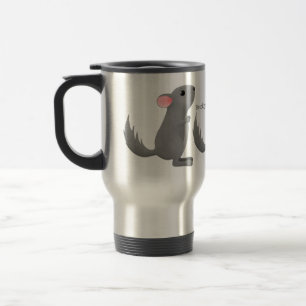 Mug De Voyage Illustration de chinchilla gris mignon