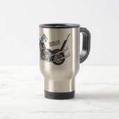 Mug De Voyage Illustration de Chopper Motorcycle 1950 (Devant droit)