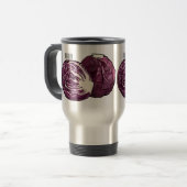 Mug De Voyage Illustration de chou rouge (Devant gauche)
