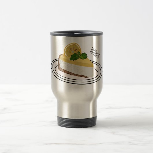 Mug De Voyage Illustration de citron cheesecake (Centre)
