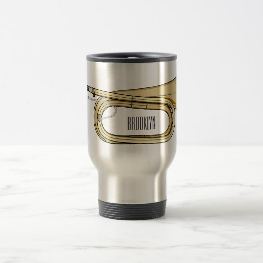 Mug De Voyage Illustration de dessin animé Bugle (Centre)