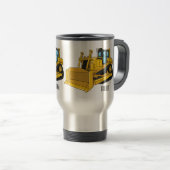 Mug De Voyage Illustration de dessin animé Bulldozer (Devant droit)