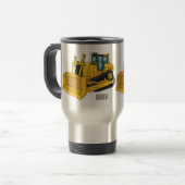 Mug De Voyage Illustration de dessin animé Bulldozer (Devant gauche)