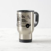 Mug De Voyage Illustration de dessin animé Campervan (Devant droit)