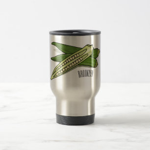 Mug De Voyage Illustration de dessin animé d'okra