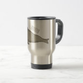 Mug De Voyage Illustration de dessin de phoque éléphant (Devant droit)
