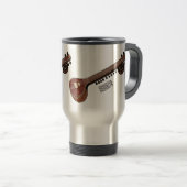 Mug De Voyage Illustration de dessin de Sitar (Devant droit)