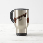 Mug De Voyage Illustration de dessin de Sitar (Devant gauche)