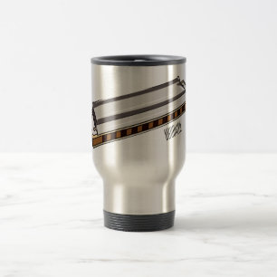 Mug De Voyage Illustration de dessin d'Harmonica