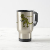 Mug De Voyage Illustration de dinosaure T rex drôle (Devant droit)