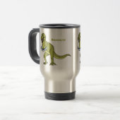Mug De Voyage Illustration de dinosaure T rex drôle (Devant gauche)