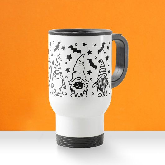 Mug De Voyage Illustration de Gnomes Bats Bumkins Halloween
