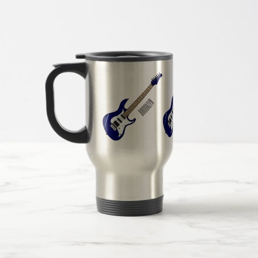 Mug De Voyage Illustration de guitare électrique (Gauche)