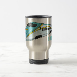 Mug De Voyage Illustration de la bande dessinée d'un train à bal