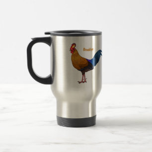 Mug De Voyage Illustration de la caricature d'oiseaux de jungle 