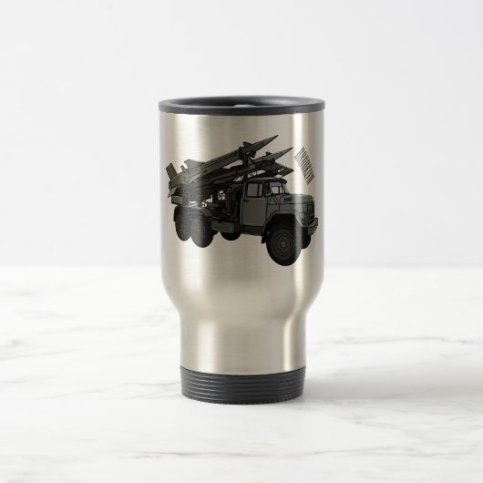 Mug De Voyage Illustration de la caricature d'un véhicule à miss (Centre)