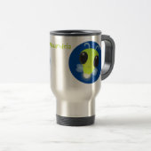Mug De Voyage Illustration de la luciole vert mou (Devant droit)