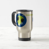 Mug De Voyage Illustration de la luciole vert mou (Devant gauche)