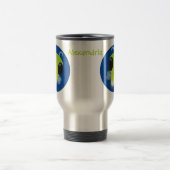 Mug De Voyage Illustration de la luciole vert mou (Centre)