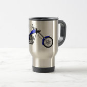Mug De Voyage Illustration de la moto à hélico (Devant droit)