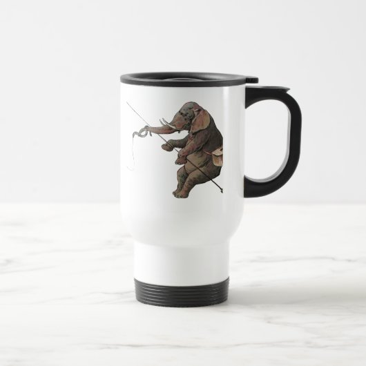 Mug De Voyage Illustration de la pêche des éléphants (Droite)