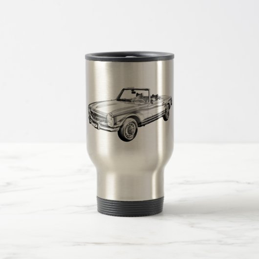 Mug De Voyage Illustration de la voiture convertible Mercedes Be (Centre)