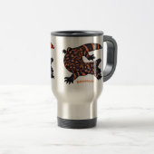 Mug De Voyage Illustration de lézard géant affamé (Devant droit)