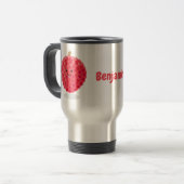 Mug De Voyage Illustration de litchee rose mignon (Devant gauche)