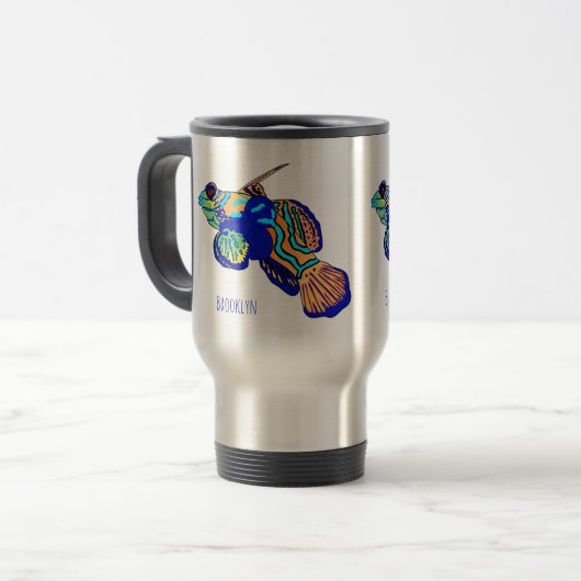 Mug De Voyage Illustration de Mandarinfish (Devant gauche)