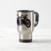 Mug De Voyage Illustration de moto pourpre Sidecar (Devant droit)