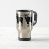 Mug De Voyage Illustration de mouflon, mouton (Devant droit)