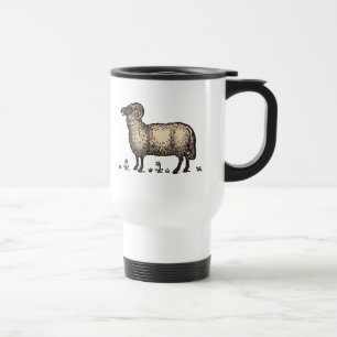 Mug De Voyage Illustration de mouton vintage : Art classique de
