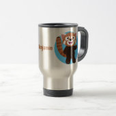 Mug De Voyage Illustration de panda rouge mignon (Devant droit)