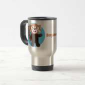 Mug De Voyage Illustration de panda rouge mignon (Devant gauche)