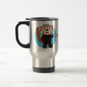 Mug De Voyage Illustration de panda rouge mignon