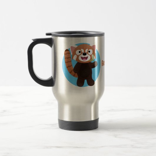 Mug De Voyage Illustration de panda rouge mignon (Gauche)