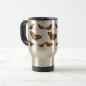 Mug De Voyage Illustration de papillon monarque (Devant gauche)