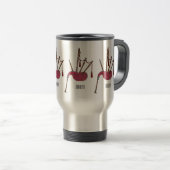 Mug De Voyage Illustration de pipes (Devant droit)